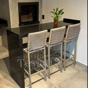 BANQUETA QUADRADINHA CORDA NÁUTICA